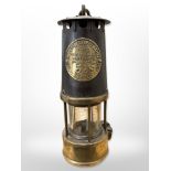 An Eccles Protector miner's lamp type SL numbered 525