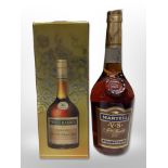 A bottle of Martell VS fine cognac, 70cl, 40% vol., in carton.