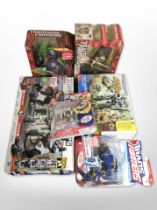 Six Hasbro Transformers figurines, boxed.