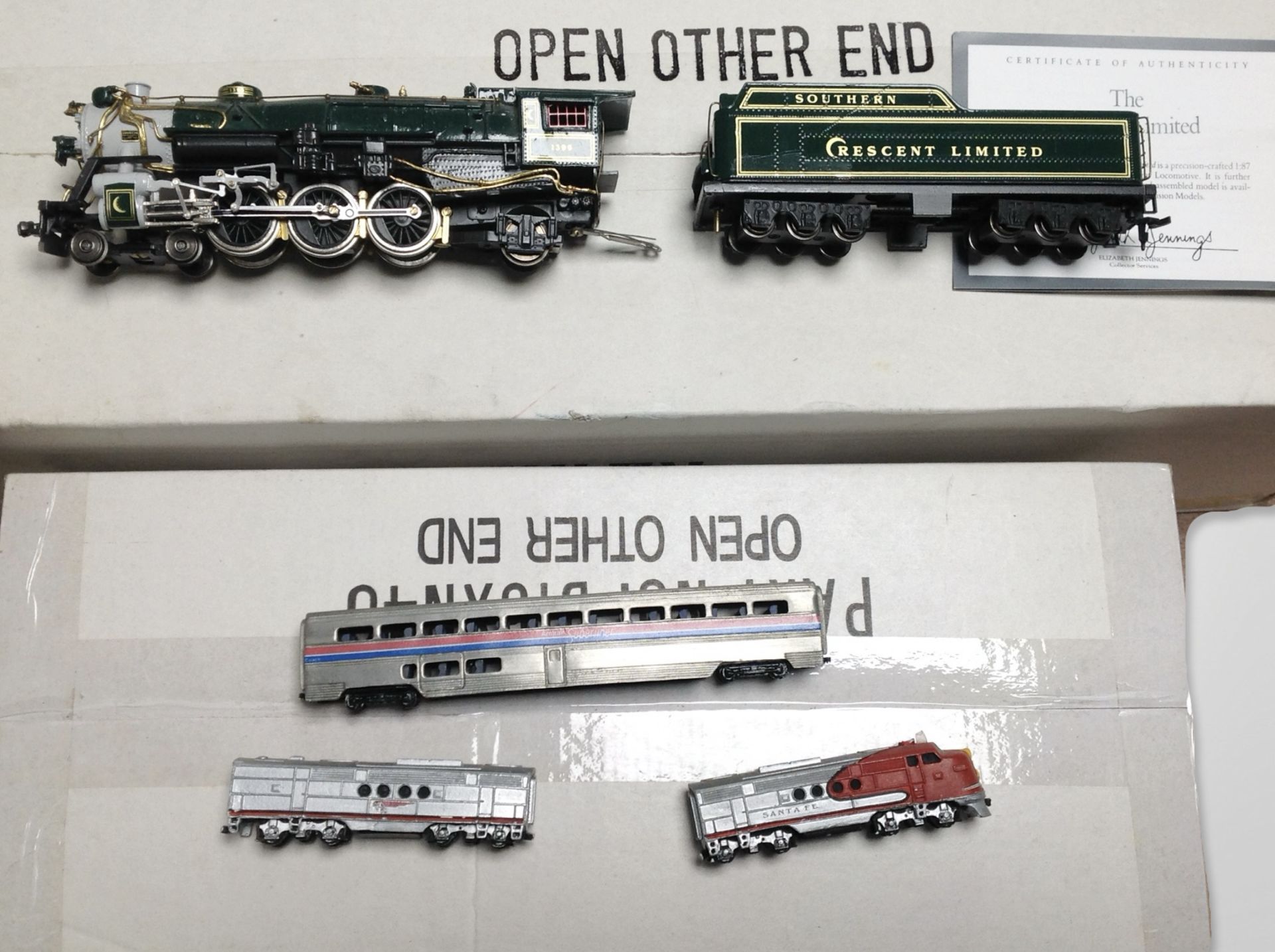 A Franklin Mint Precision Models The Crescent Limited 1:87 scale Southern Crescent locomotive,