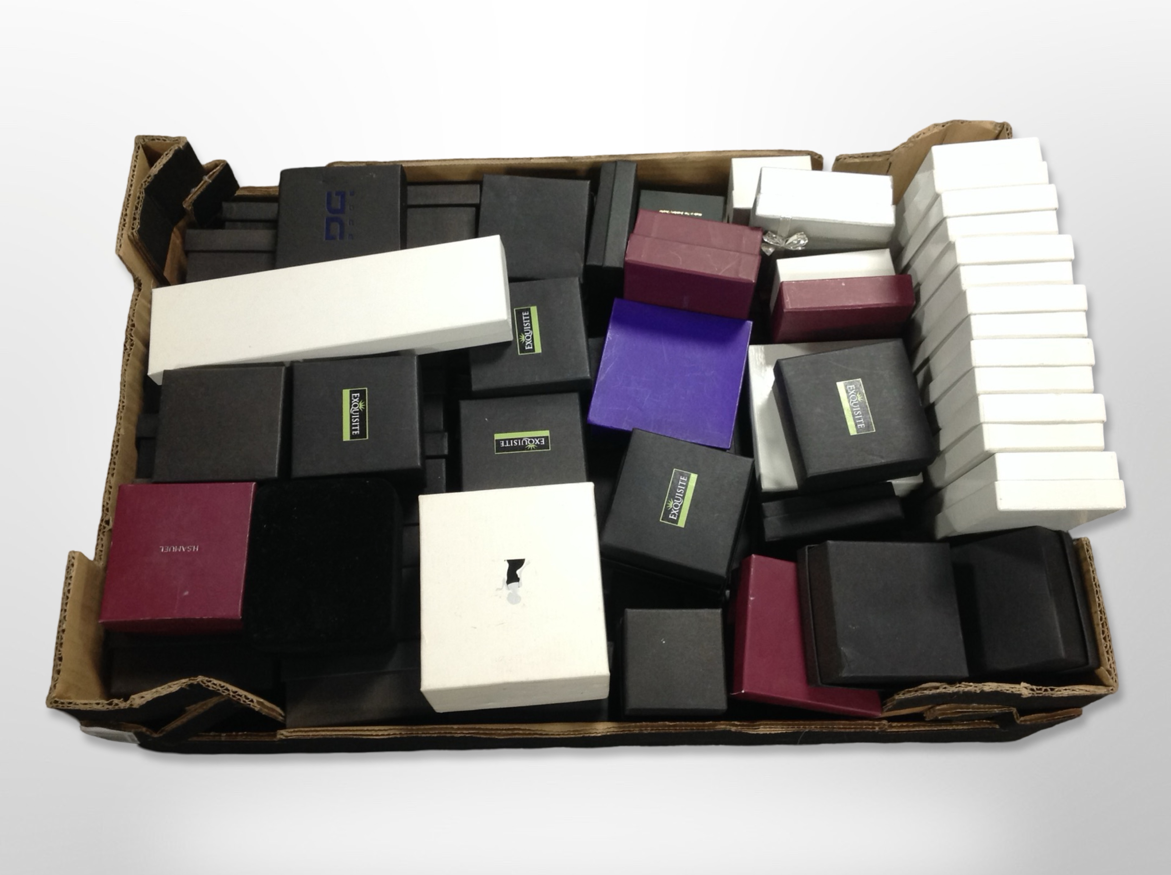 A large quantity of jewellery boxes.