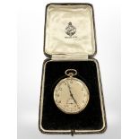 A Dennison Watch Company gold plated pocket watch, retailed by Reids of Newcastle upon Tyne,