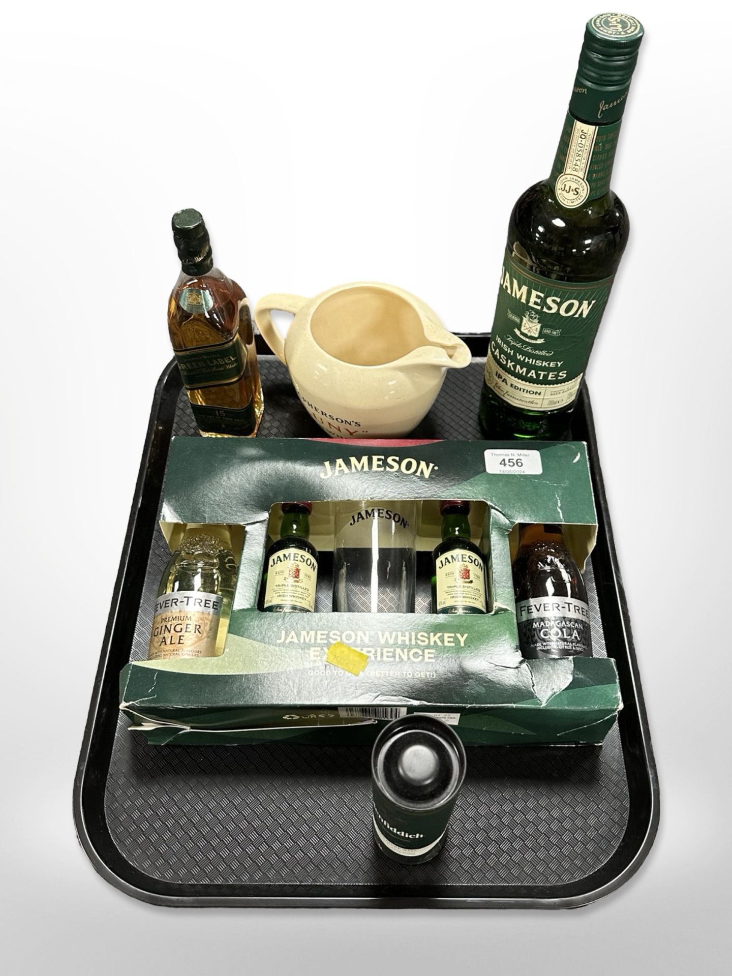 A Jameson whiskey gift set, further bottle of Jameson Irish Whiskey,