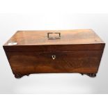 A Victorian mahogany box, width 46cm.