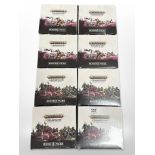 Eight Warhammer Age of Sigmar Champions Trading Card Game booster sets, all sealed in cellophane.