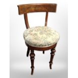 A 19th century continental burr walnut chair,