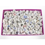 A large quantity of porcelain thimbles