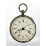 A late Victorian silver pocket watch,