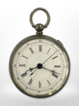 A late Victorian silver pocket watch,