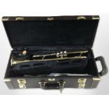 A Yamaha Xeno brass and chrome trumpet, made in Japan, stamped YTR8835 456962,