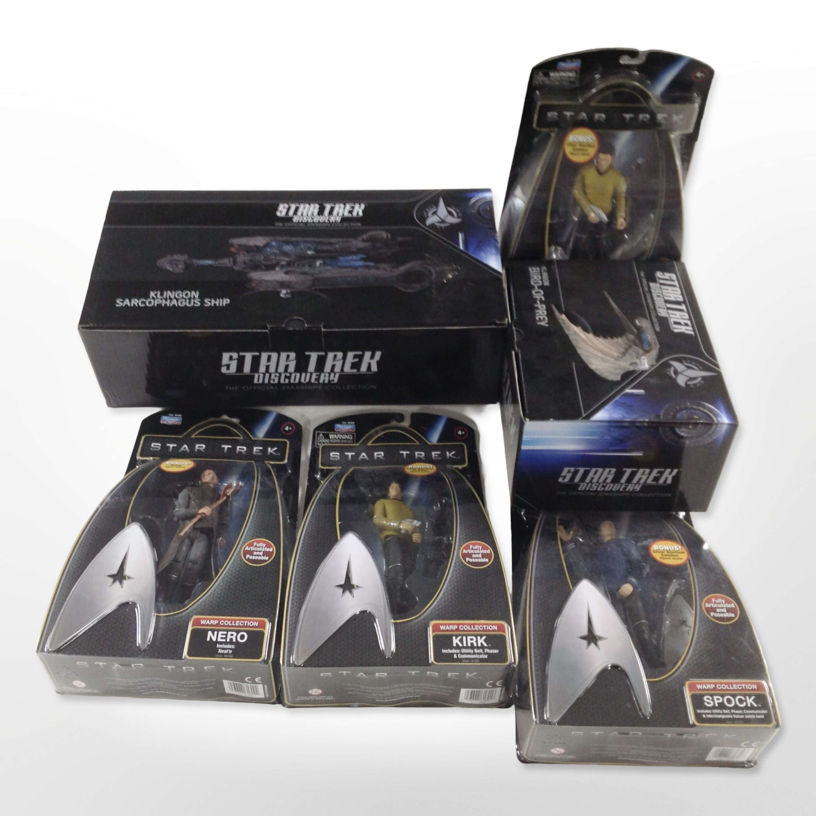 Four Playmates Toys Star Trek figurines,