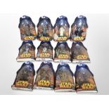 12 Hasbro Star Wars Revenge of the Sith figurines, boxed.