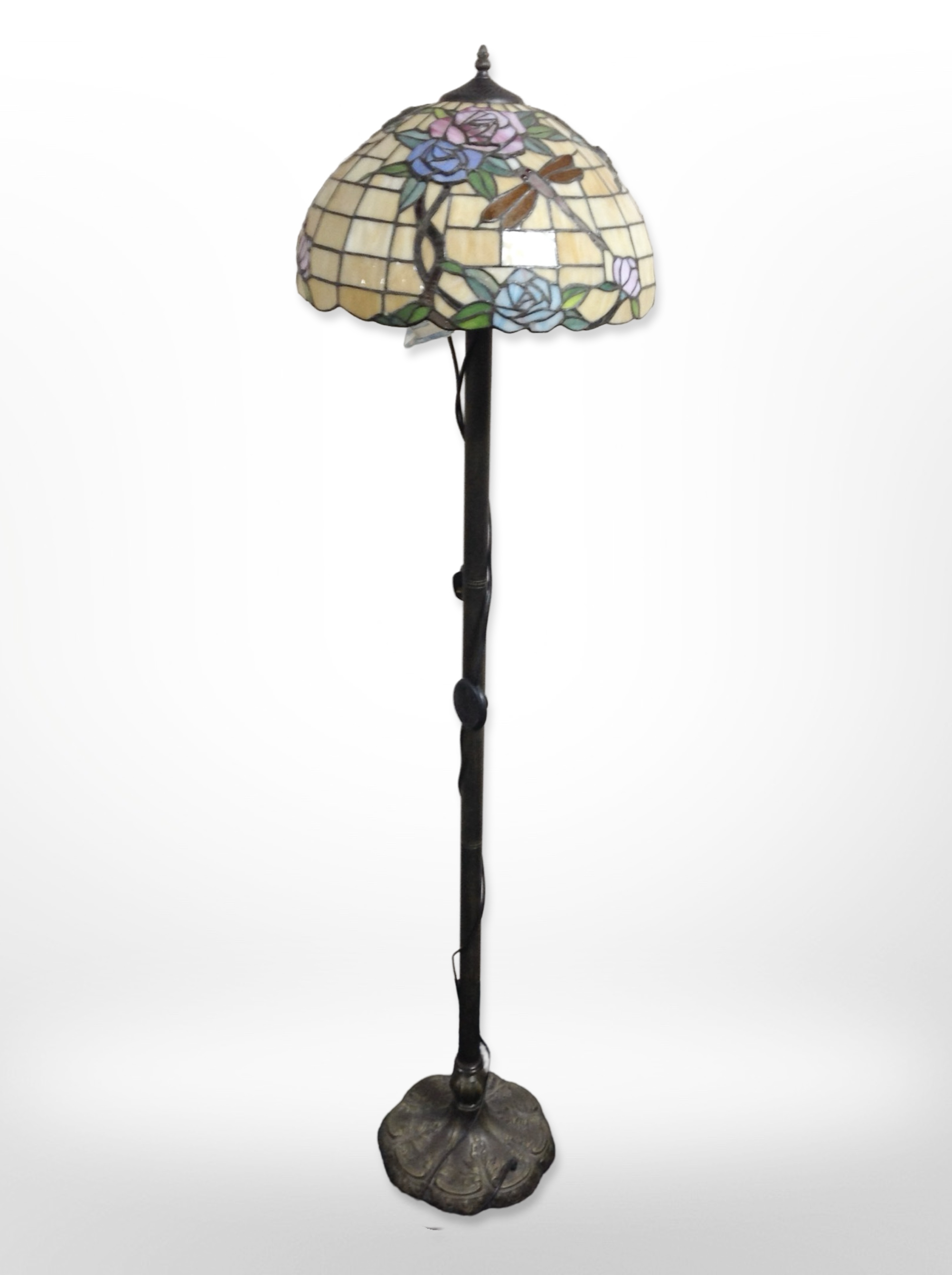 A Tiffany style standard lamp,