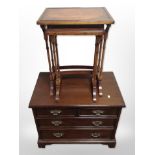 A reproduction mahogany entertainment cabinet with dummy drawers,