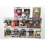 12 Funko Pop! and other figurines, including Marvel, Harry Potter, Game of Thrones, etc., boxed.