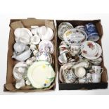 A collection of mainly tea china including Royal Cauldon Victoria, Duchess, Royal Worcester,