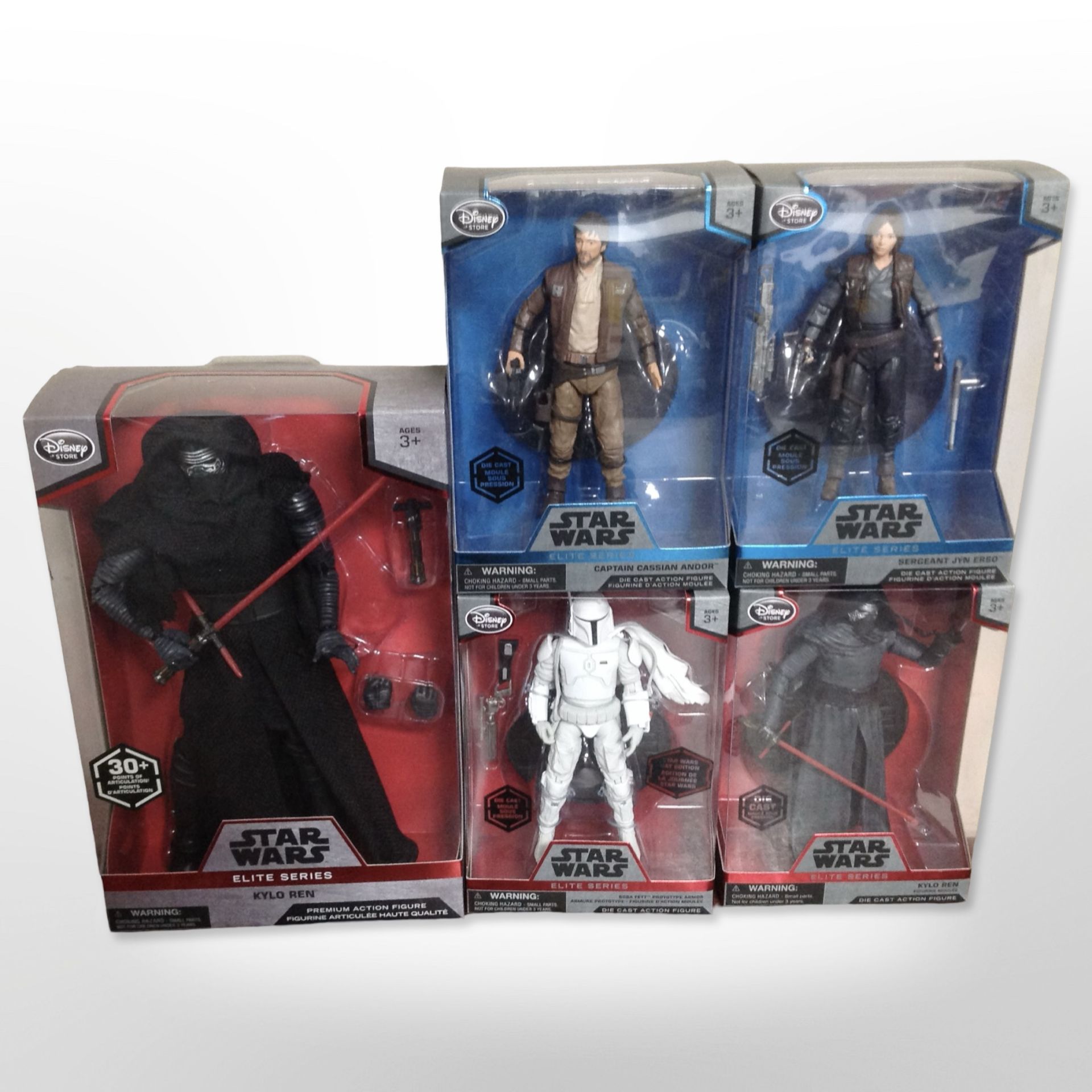 Five Disney Store Star Wars figures,