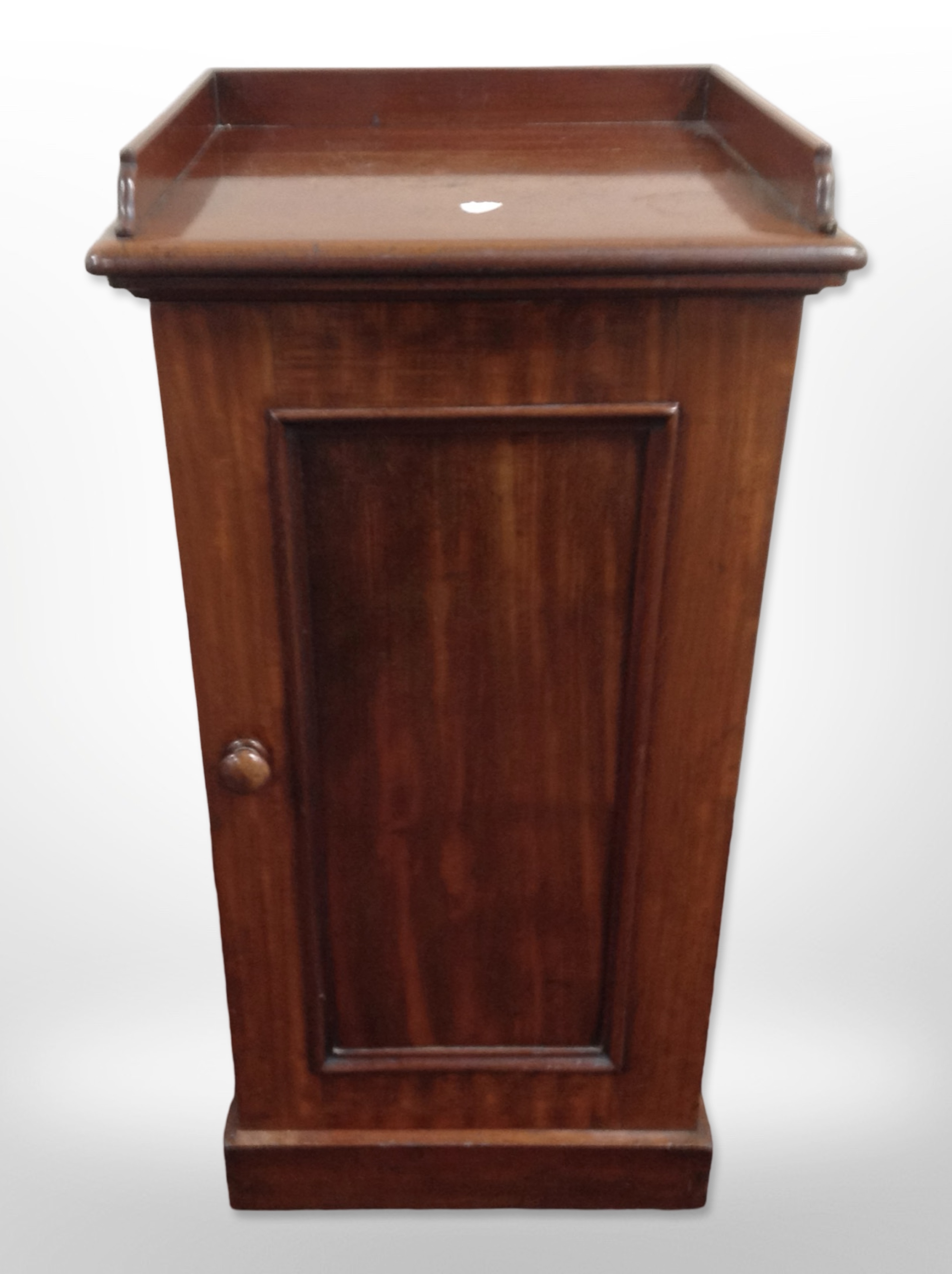 A late Victorian mahogany pot cupboard,