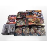 11 Bandai, Epic Games and Hasbro figurines including Star Wars, Thundercats, Fornite, etc., boxed.