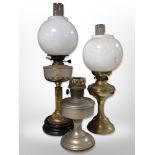 Three oil lamps,
