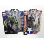 Two Marvel Select figures - Loki and The Winter Soldier,