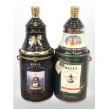 Two Bell's Old Scotch Whisky 1991 decanters, Christmas and Year of the Sheep,