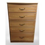 An Alstons Furniture six-drawer sideboard, 117cm wide x 44cm deep x 84cm high,