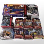 10 Hasbro figurines including Transformers and Iron Man, boxed.