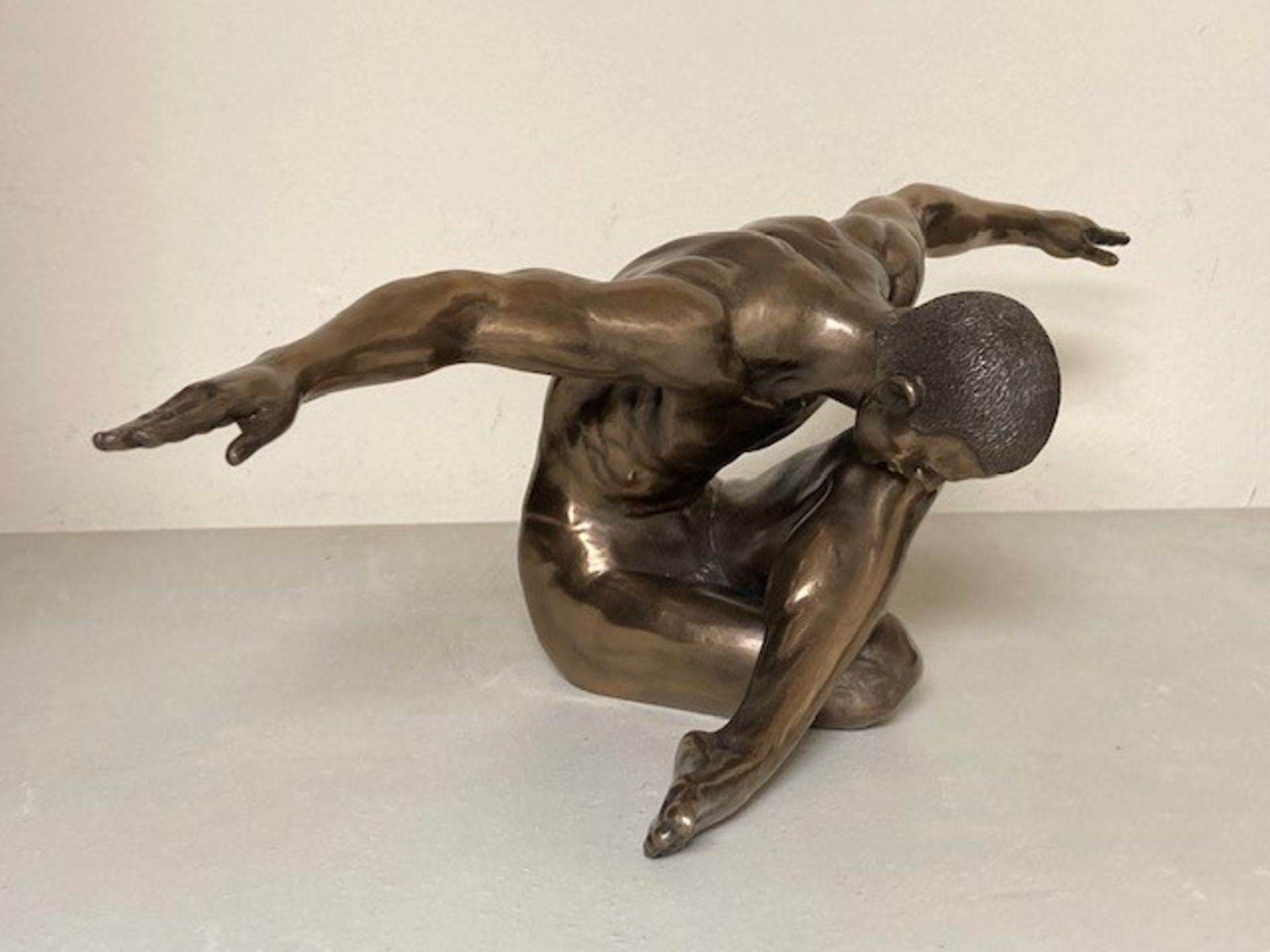 A Harmony nude male bronze effect figure with outstretched arms model WU75155 Verunese design, - Image 3 of 3