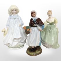 A Royal Doulton figure, 'Hope' HN 3061, limited edition number 7056 of 9500, a further figure,