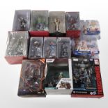13 Zoteki, Tomy and other figurines, including Marvel, Transformers, etc., all boxed.