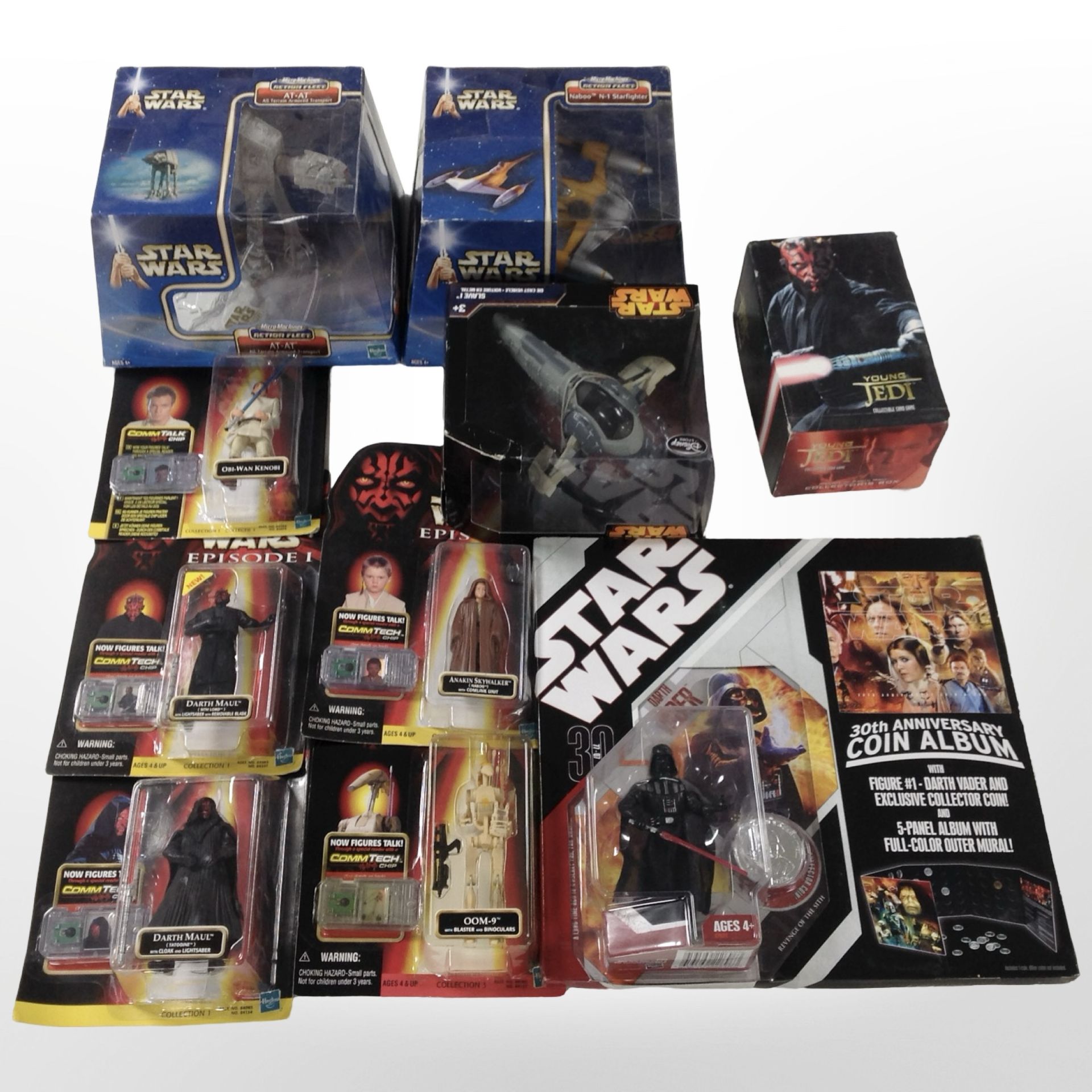 10 Hasbro and Disney Store Star Wars figurines/models, boxed.