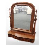 A Victorian-style mahogany dressing table mirror, width 57cm.