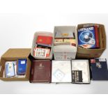 A collection of stamps, loose and in albums, Stanley Gibbon stamp catalogue, etc.