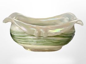 An Art Nouveau iridescent glass bowl,