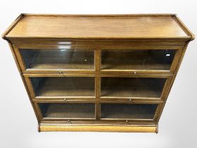 A Gunn sectional bookcase in the Globe Wernicke style,