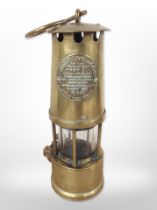 An Eccles Protector miner's lamp type A1.