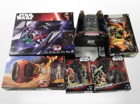 Five Hasbro Star Wars figurines,