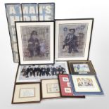A group of pictures and prints including Robert Olley print,