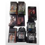 Nine Hasbro Star Wars The Black Series figurines, boxed.