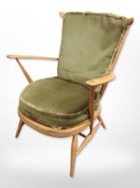 An Ercol spindle back armchair