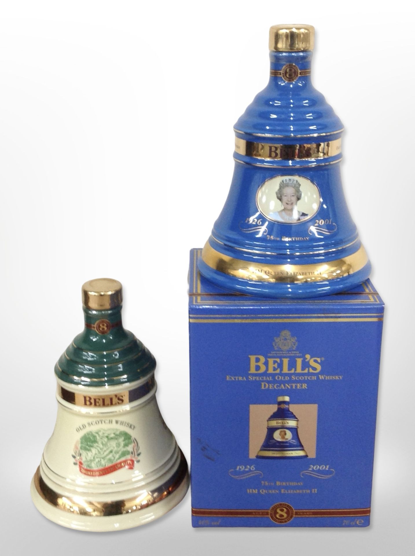 A Bell's Extra Special Old Scotch Whisky decanter, Queen Elizabeth II's 75th birthday,