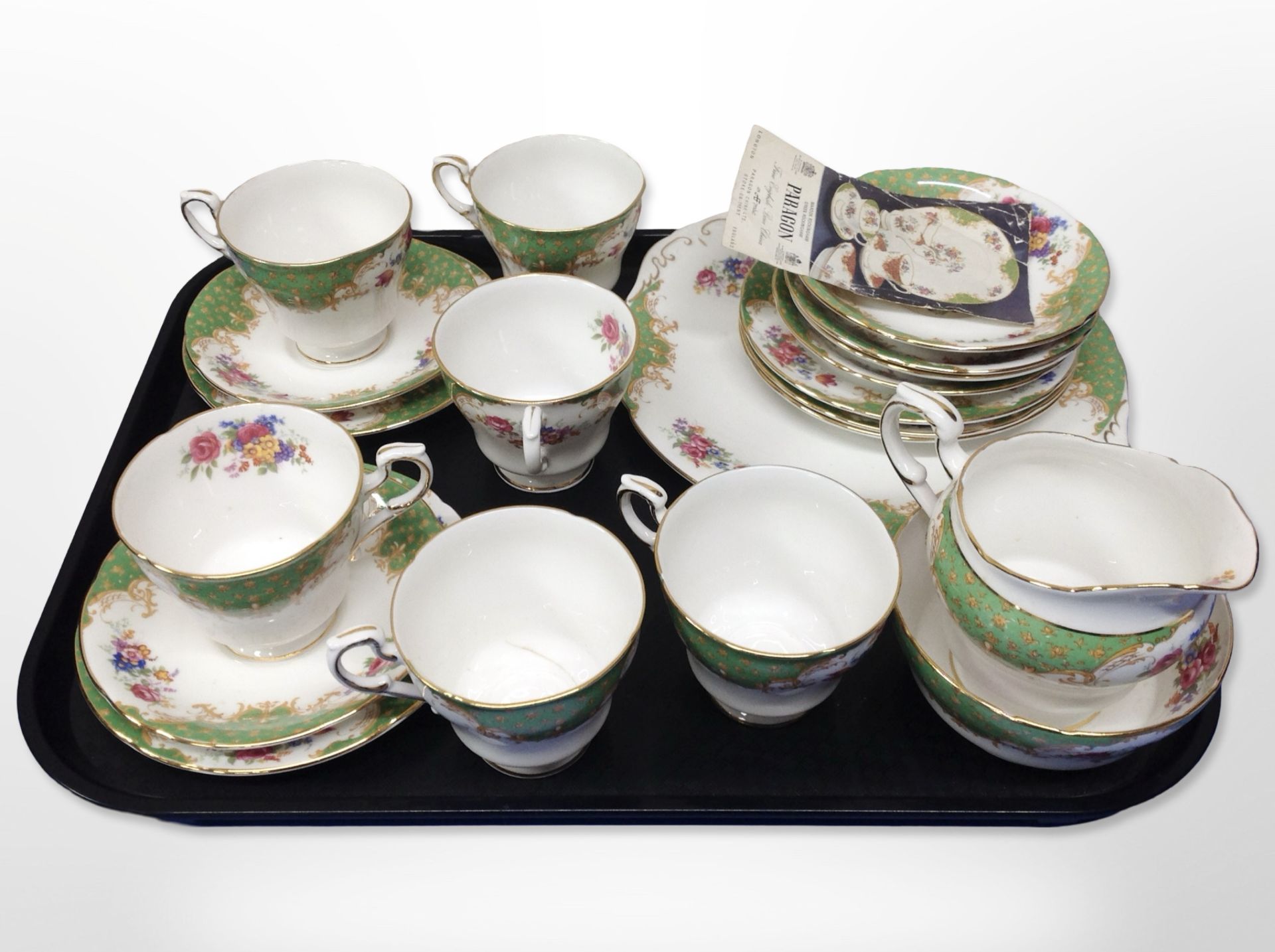 20 pieces of Paragon Rockingham tea china.