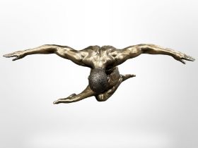 A Harmony nude male bronze effect figure with outstretched arms model WU75155 Verunese design,