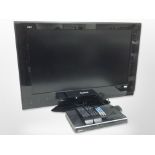 A Panasonic Viera 32 inch LCD TV and a Toshiba DVD player,