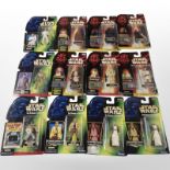12 Hasbro and Kenner Star Wars figurines, boxed.