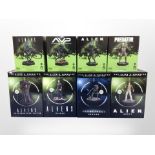 Eight Eaglemoss Hero Collector Alien franchise figurines, boxed.