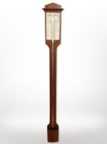 A continental maohgany mercury stick barometer, length 95cm.