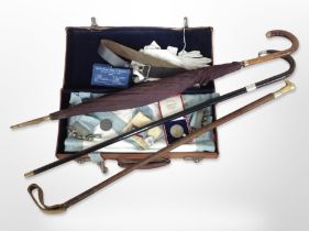 A briefcase containing Masonic regalia,