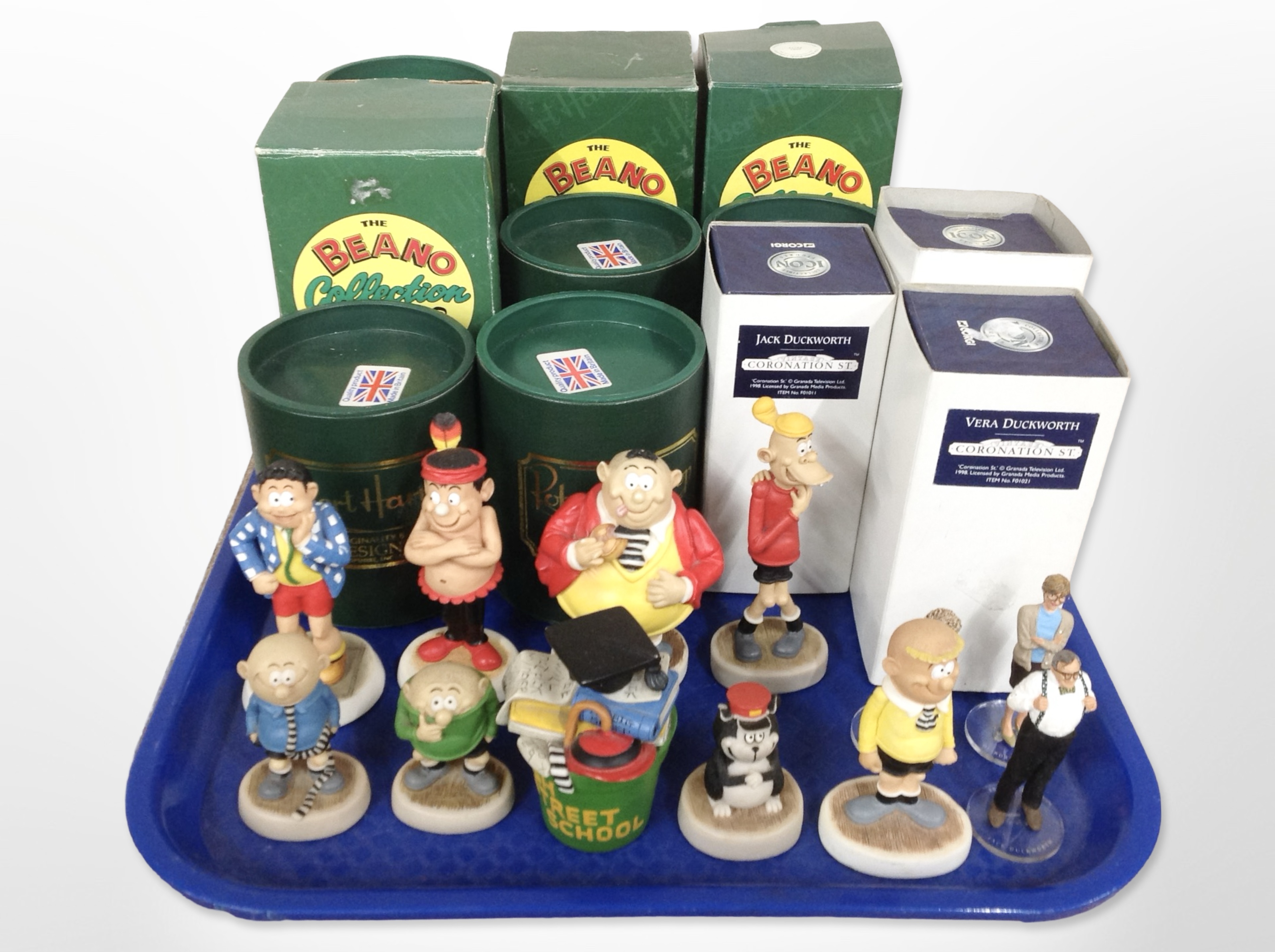 A group of Robert Harrop Beano and Dandy Collection figurines, Corgi Coronation Street figurines,